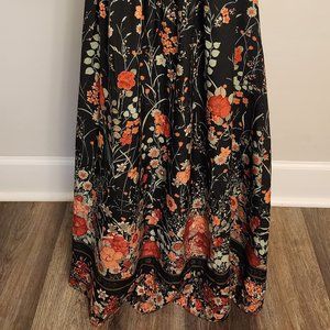 Vintage floral maxi skirt